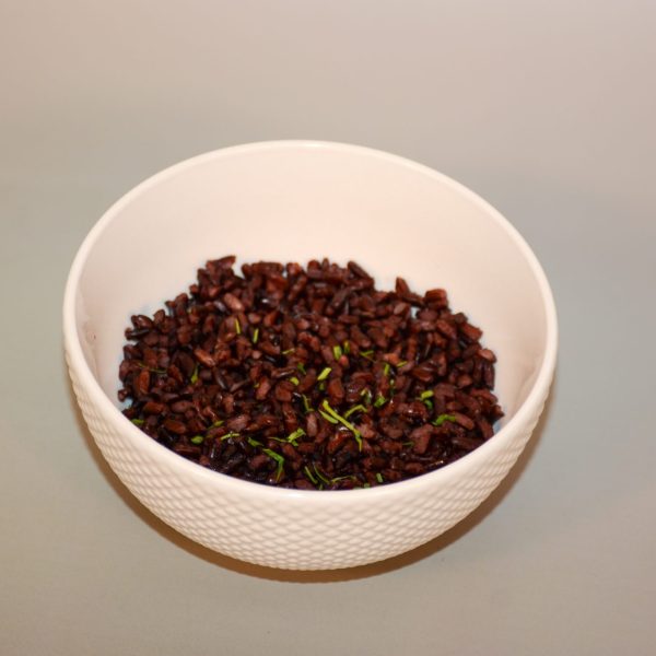 Portion of black rice: 100g.