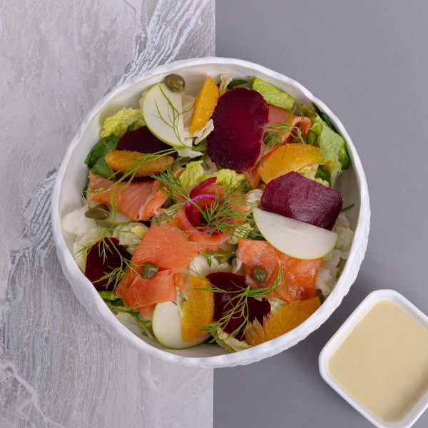 Smoked salmon & beetroot salad